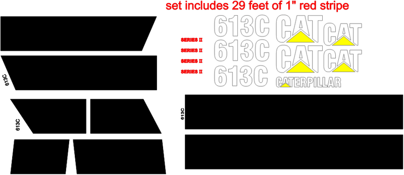 Caterpillar 613C II Decal Set