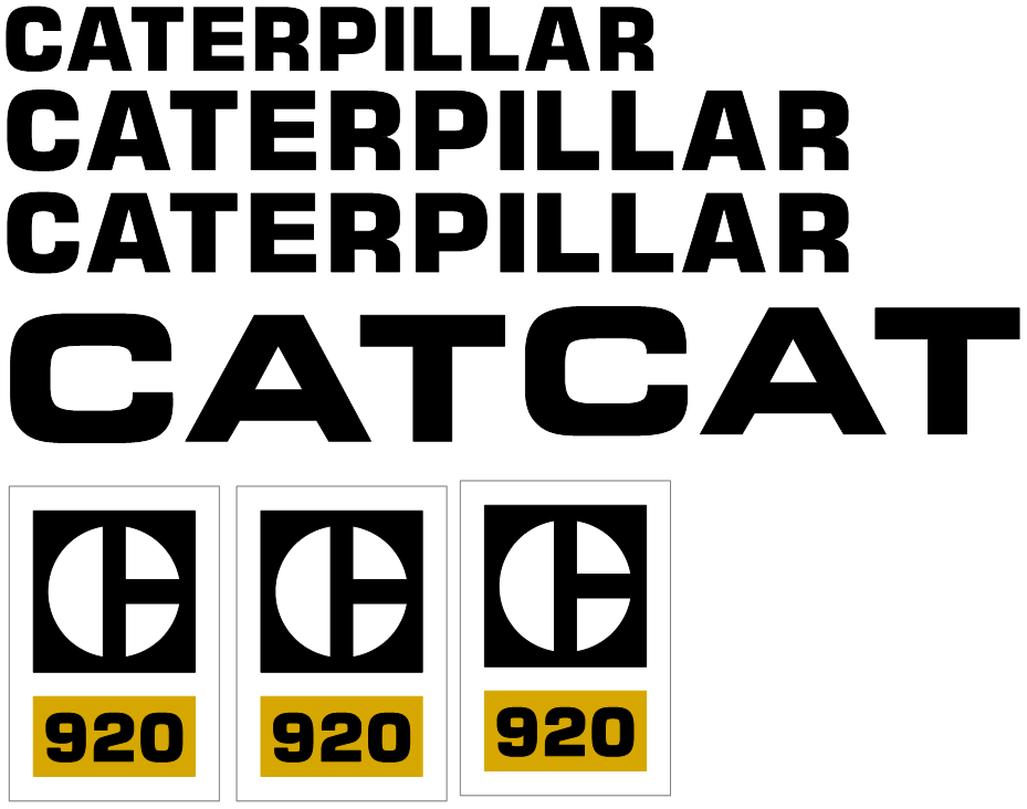 Caterpillar 920 Decal Set