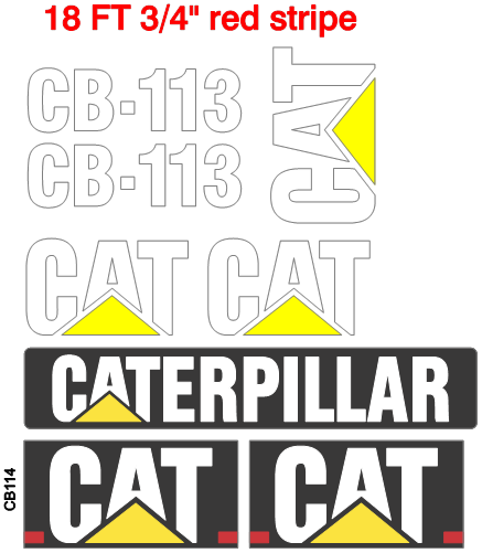 Caterpillar CB-113 Decal Set