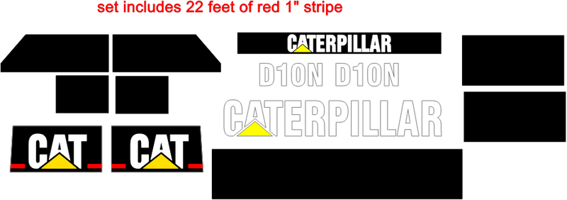 Caterpillar D10N Decal Set