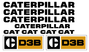 Caterpillar D3B Decal Set