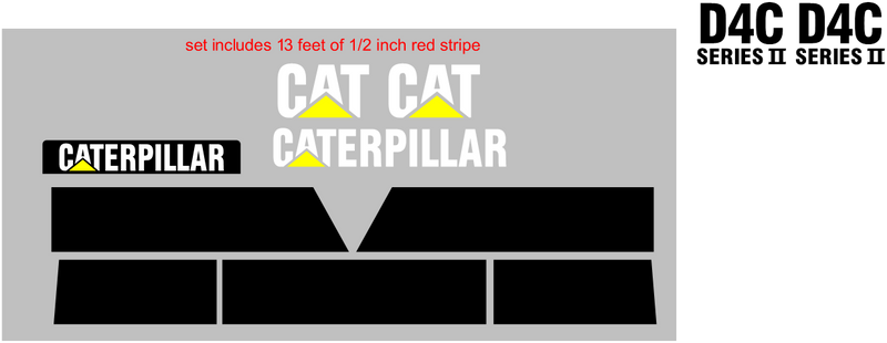 Caterpillar D4C II Decal Set