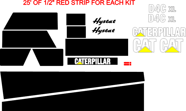 Caterpillar D4C XL III Decal Set