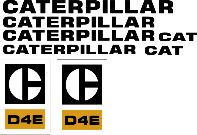 Caterpillar D4E Decal Set