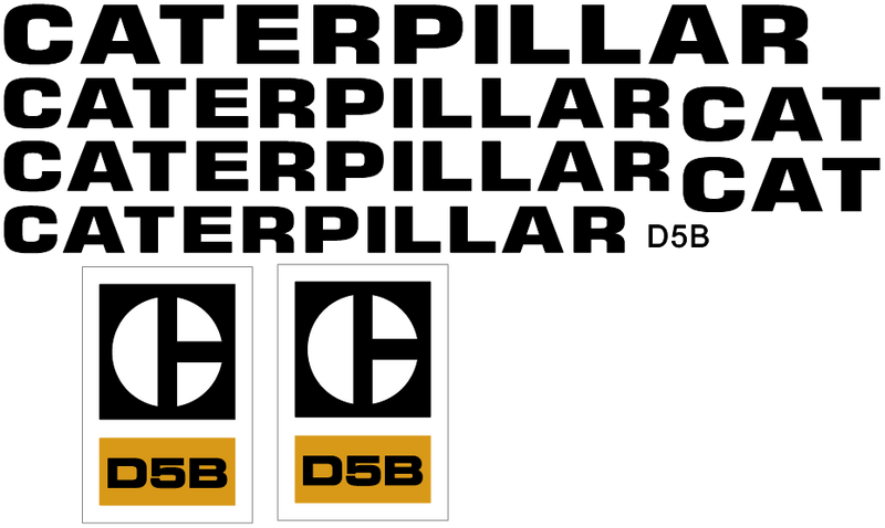 Caterpillar D5B Decal Set