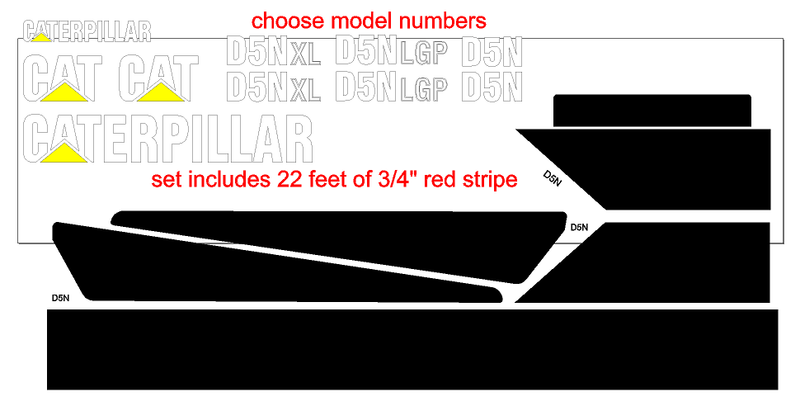 Caterpillar D5N LGP Decal Set