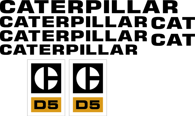 Caterpillar D5 Decal Set