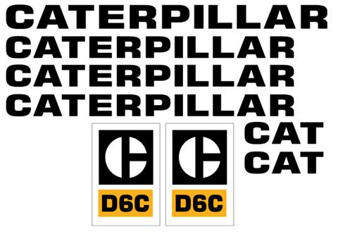 Caterpillar D6C Decal Set