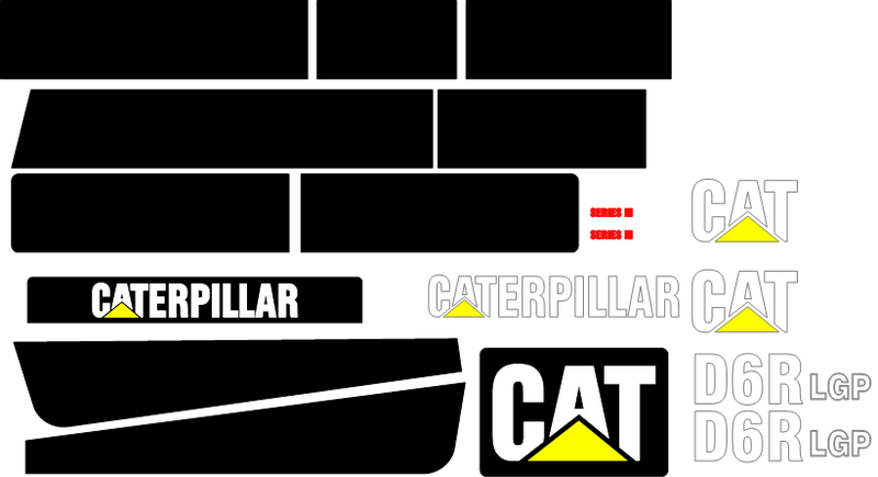 Caterpillar D6R LGP III Decal Set