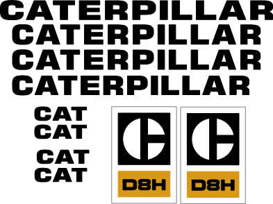 Caterpillar D8H Decal Set