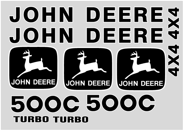 Deere 500C Decal Set