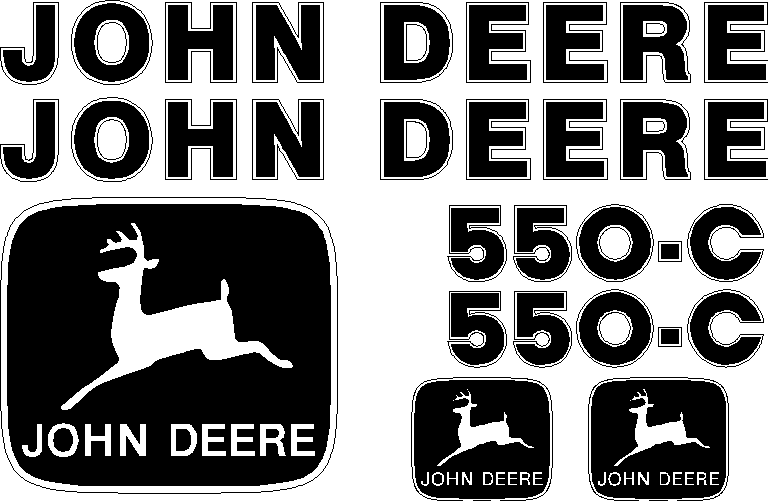 Deere 550C Decal Set