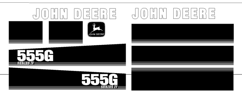 Deere 555G Decal Set