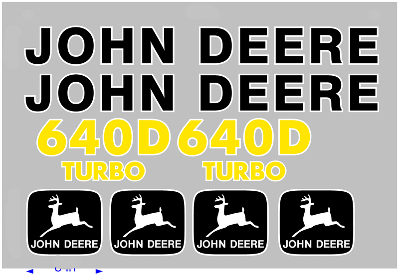 Deere 640D Decal Set