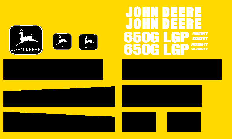 Deere 650G LGP Decal Set