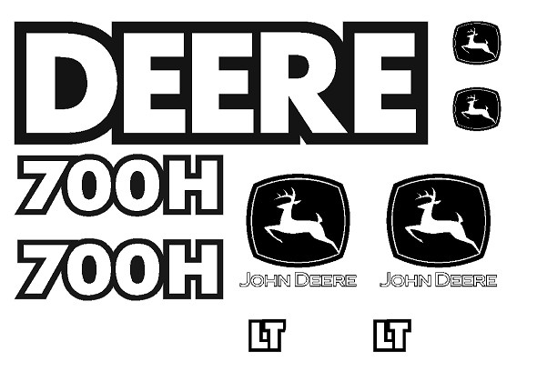 Deere 700H LT Decal Set