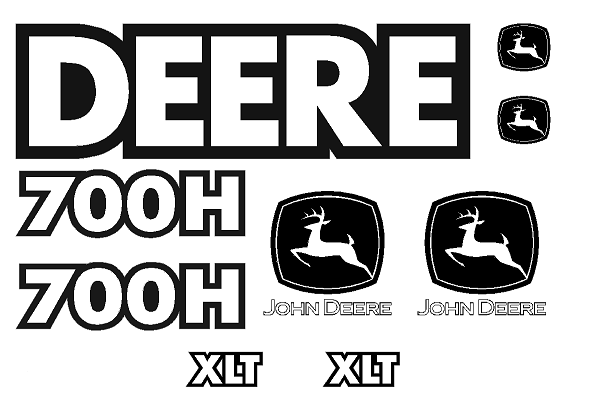 Deere 700H XLT Decal Set