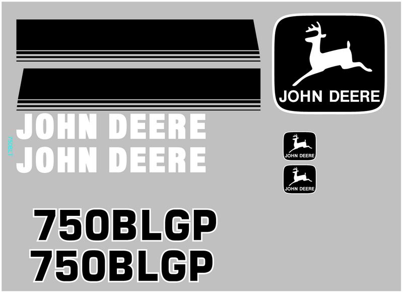 Deere 750B LGP Decal Set