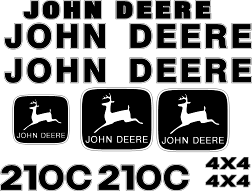 Deere 210C Decal Set