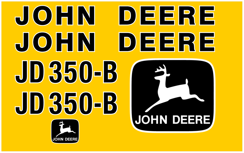 Deere 350B Decal Set