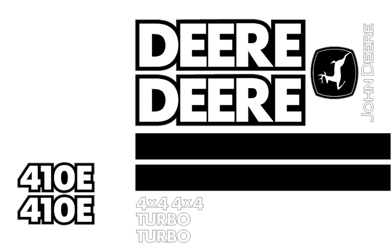 Deere 410E Decal Set