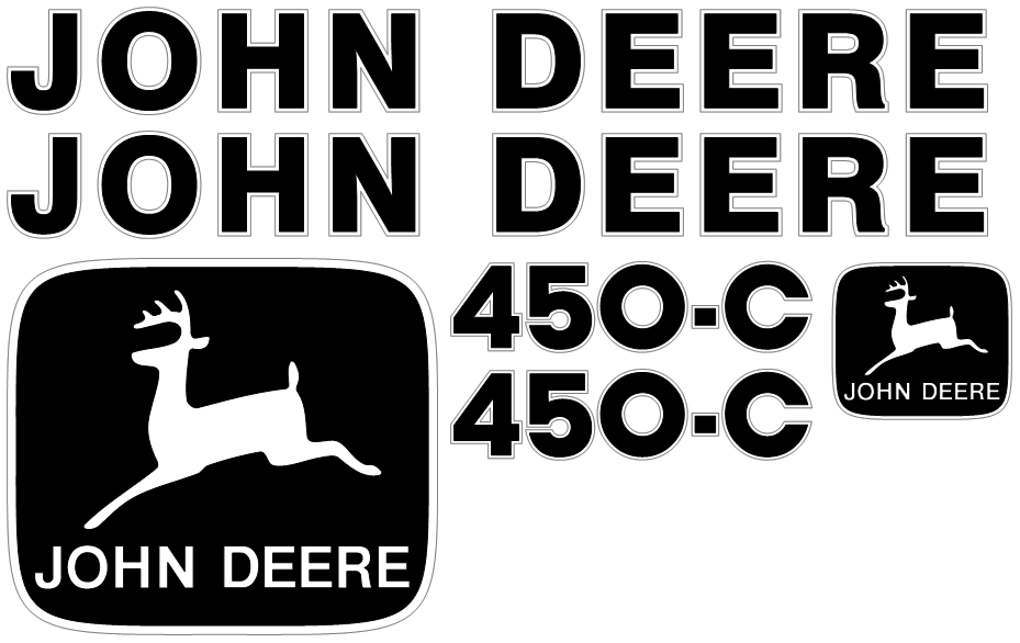 Deere 450C Decal Set