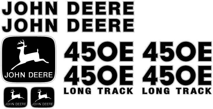 Deere 450E LT Decal Set