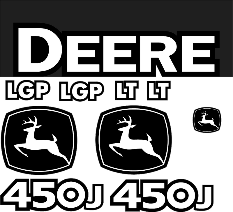 Deere 450J LGP Decal Set