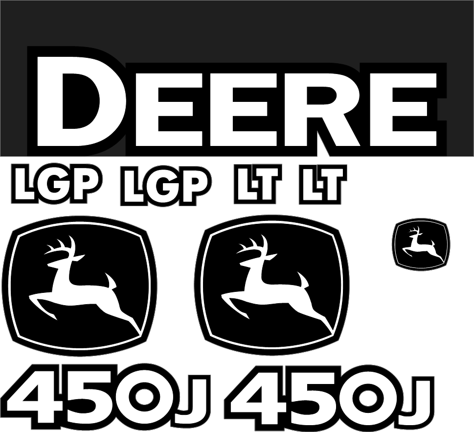 Deere 450J LT Decal Set