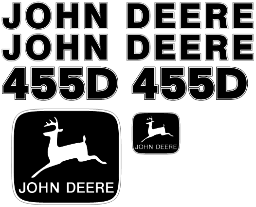 Deere 455D Decal Set