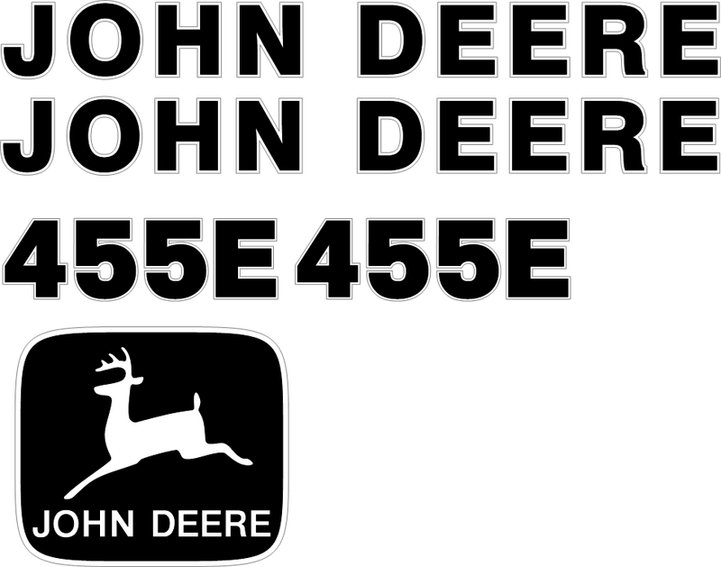 Deere 455E Decal Set