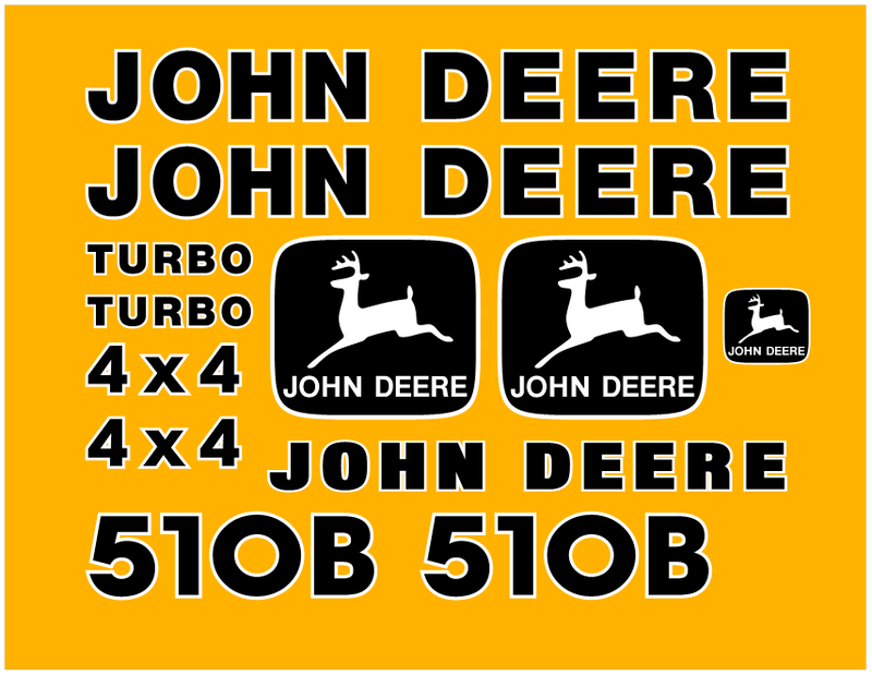 Deere 510B Decal Set