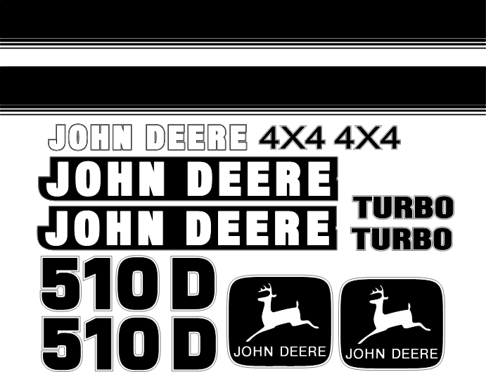 Deere 510D Decal Set