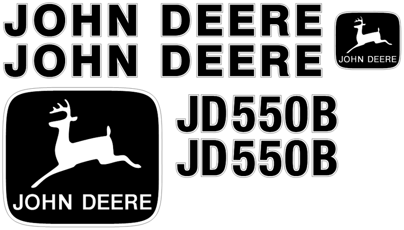 Deere 550B Decal Set