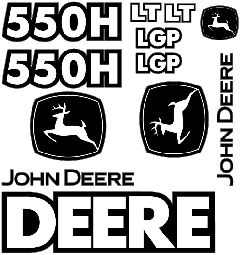 Deere 550H LGP Decal Set