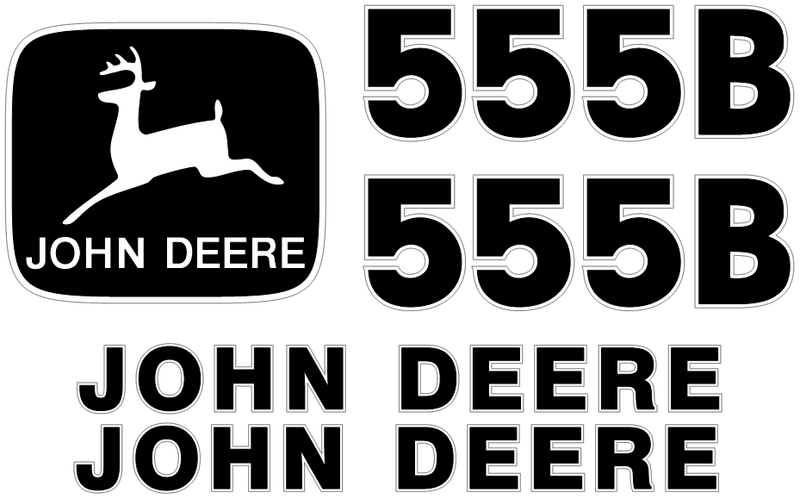 Deere 555B Decal Set