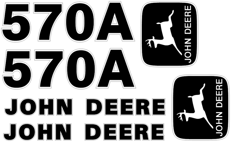 Deere 570A Decal Set