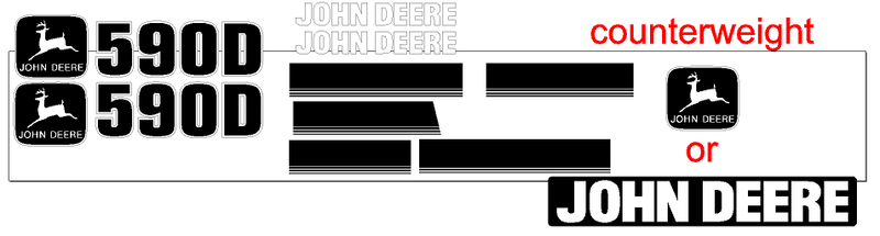 Deere 590D Decal Set