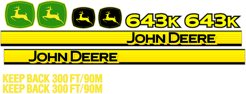 Deere 643K  Decal Set