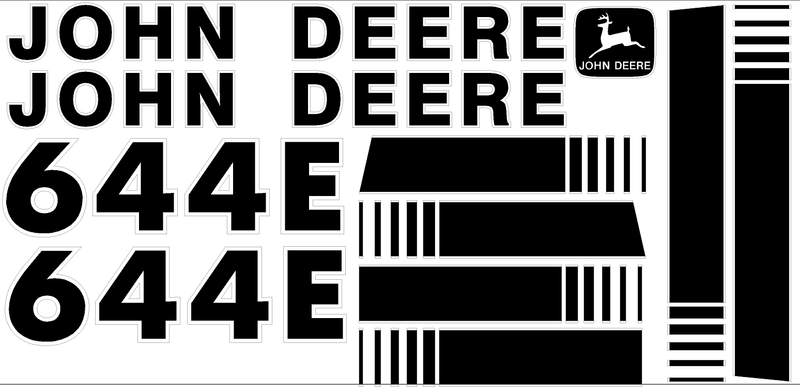 Deere 644E Decal Set