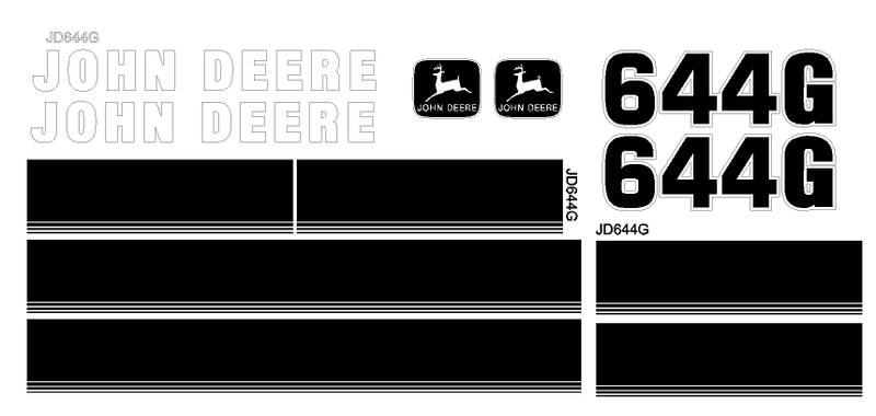 Deere 644G Decal Set