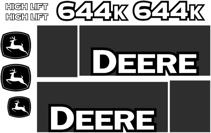 Deere 644K Decal Set