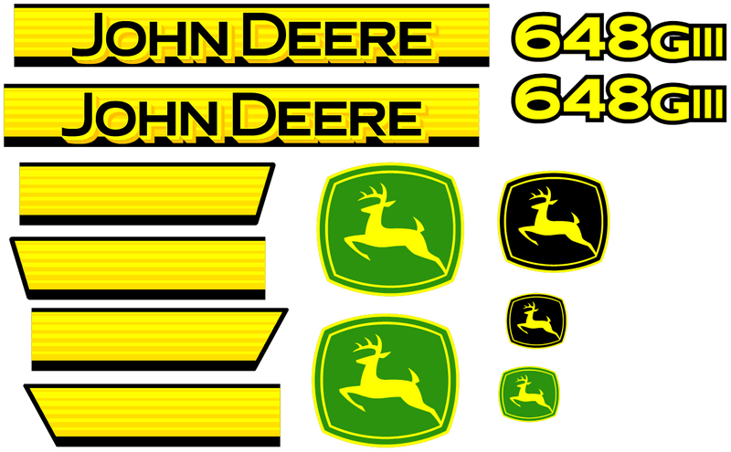 Deere 648G III Decal Set