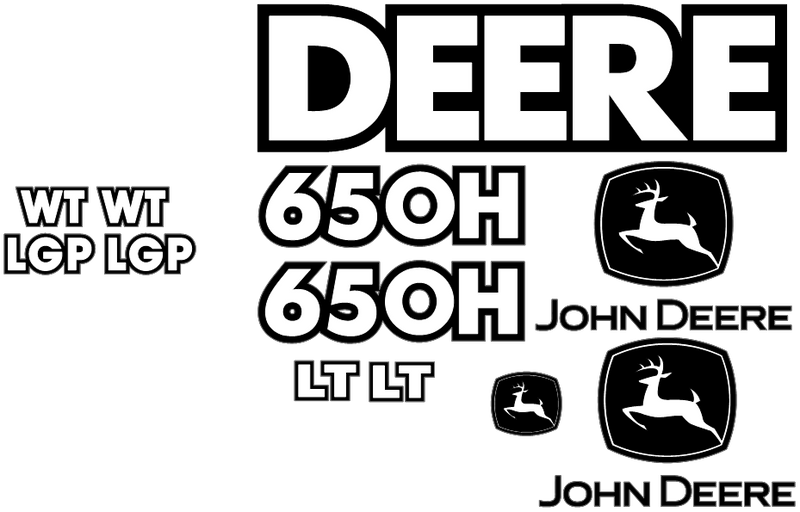 Deere 650H LGP Decal Set