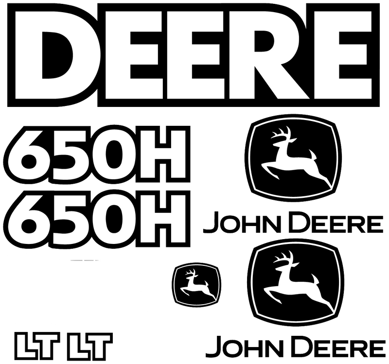 Deere 650H LT Decal Set