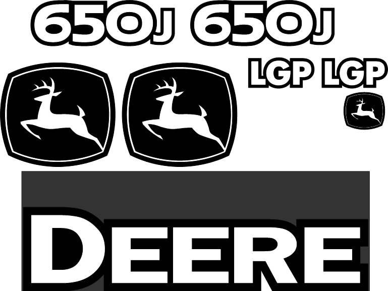 Deere 650J LGP Decal Set