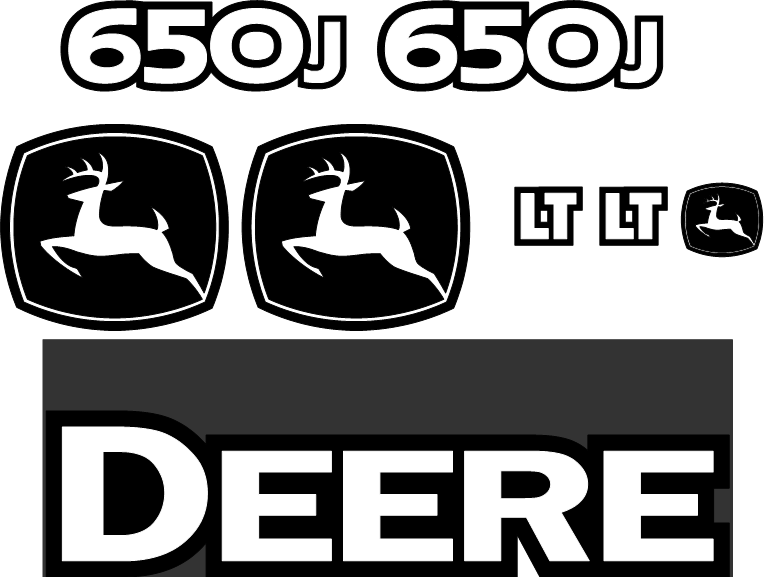 Deere 650J LT Decal Set