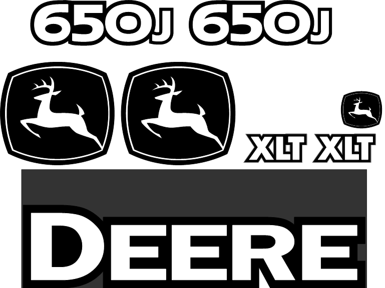 Deere 650J XLT Decal Set