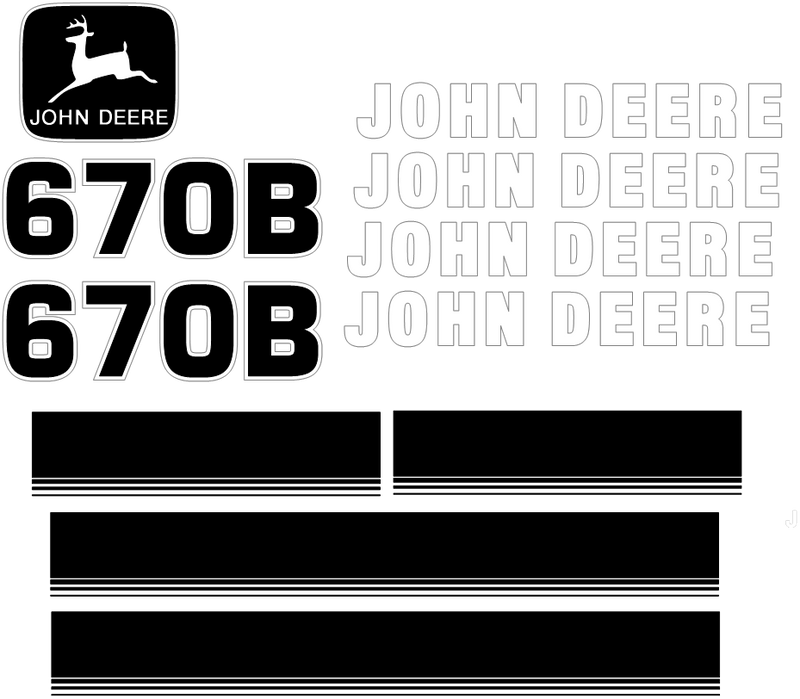 Deere 670B Decal Set