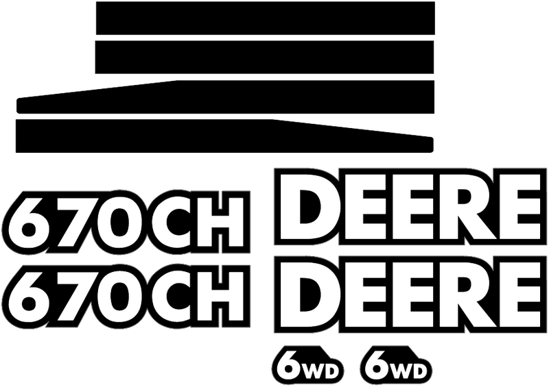 Deere 670CH Decal Set